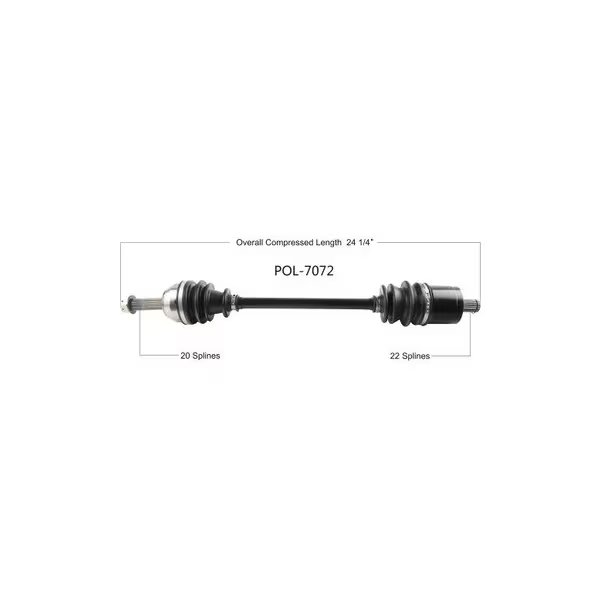 OE Replacement CV Axle for POL FRONT L/R RANGER 325/570 15-16, Wide Open, Mfr#: POL-7072